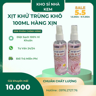 Xịt sát khuẩn rửa tay khô siêu tiện lợi 100ml
