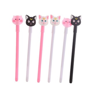 3 Bút Nước Mực Đen Mèo Và Heo Mỏng - Thỏ Hồng VPP