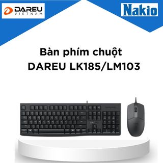 Bàn phím chuột văn phòng dareu lk185/lm103- hàng chính hãng