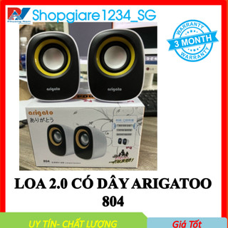 Loa máy tính arigatoo 804 chính hãng- âm thanh nổi , cực hay - giao màu ngẫu nhiên