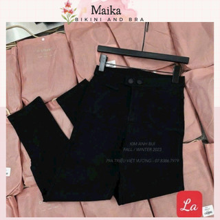 Quần legging bò 2 khuy túi hồng hàng QC1