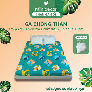 Ga giường chống thấm Mịn Decor, drap giường chống thấm nước bo chun nhiều mẫu mã
