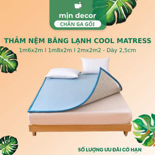 Đệm Băng Lạnh Cool Matress Mịn Deocor, Thảm Nệm Topper Mềm Mại Mát Lạnh, Độ Dày 2,5-3cm
