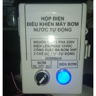 Tủ điện bơm nước tự động phao chống giật 12v