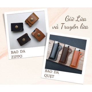 Bao da zippo/ bao quẹt bic da bò