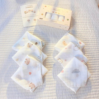 Set 5 khăn sữa sợi tre monona 4 lớp organic cotton 30x30cm cho bé sơ sinh