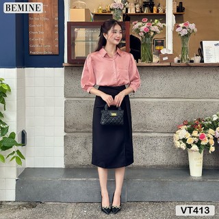 Chân váy eo kiểu xẻ tà bemine vt413