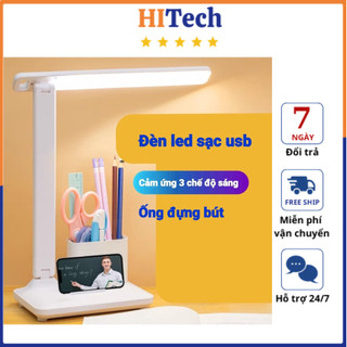 Đèn bàn học led sạc tích điện usb pin 2400mah ánh sáng bảo vệ mắt chống cận - hitech mart