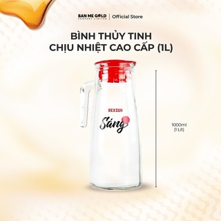  Bình Thủy Tinh Indonesia Có Quai Cầm 1300ml - Bình Đựng Nước Cao Cấp Ban Me Gold