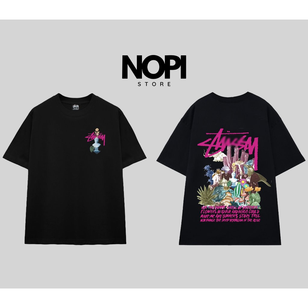 ÁO THUN STUSSY PSYCHEDELIC ITEMS FORM RỘNG NAM NỮ UNISEX VẢI COTTON CAO CẤP DÀY DẶN - NOPI STORE