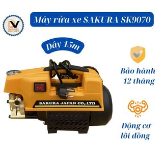 Máy rửa xe sakura - 1800w - lõi đồng - máy rửa xe mini - máy rửa xe áp lực cao