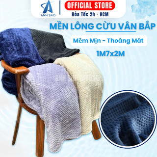 Chăn Mền Lông Cừu Vân Bắp Cao Cấp Ánh Sao Mềm Mịn Dùng Cho Gia Đình Spa Văn Phòng Gấp Gọn Đi Du Lịch