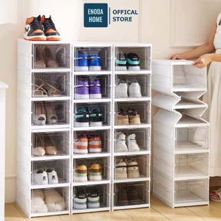 Tủ Giày Gấp Gọn ENODA HOME, Tủ Nhựa Đựng Giày Cao Cấp, Cửa Mica Trong Suốt Cao, Chịu Lực Tốt, Chống Bụi HG010