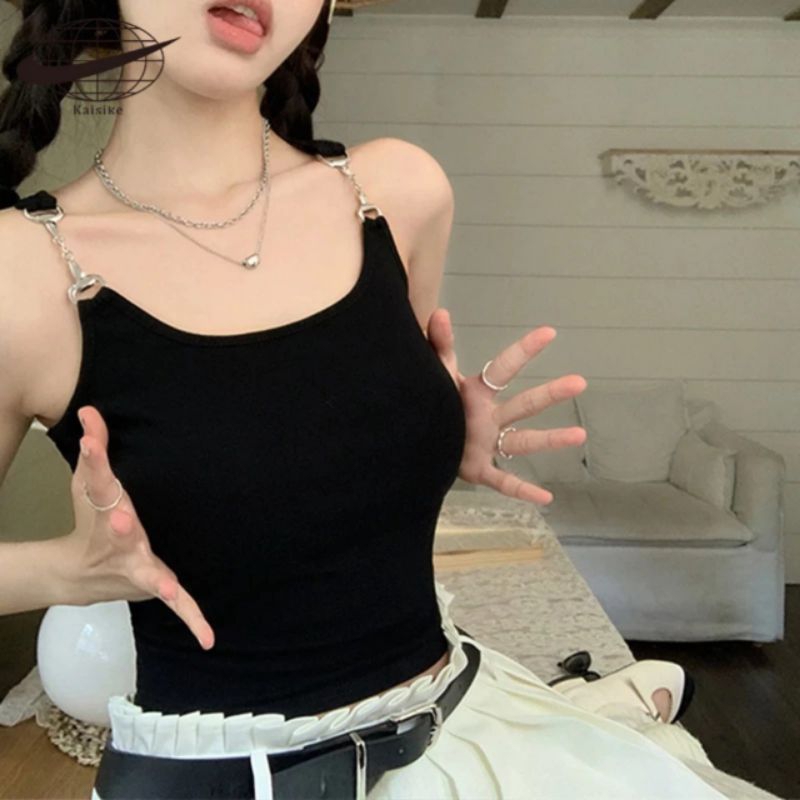  #Ao cổ U 2 dây phối khoen cá tính có mút ngực. có big size  tặng dây chuyền cao cấp khi mua 2Sp  ❤ 