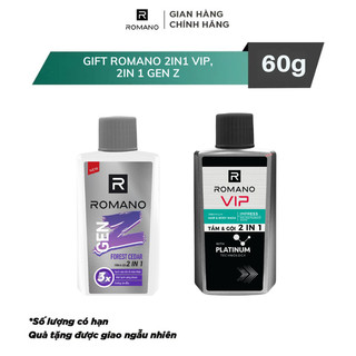 [gift combo 2 tắm gội cao cấp romano vip vision 60g