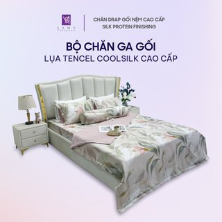 Bộ chăn ga gối lụa tencel coolsilk samy bedding mềm mại nhiều họa tiết