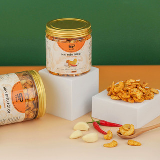 Hạt điều tỏi ớt cao cấp stp food hũ 250g – hạt điều rang thơm ngon, giòn béo