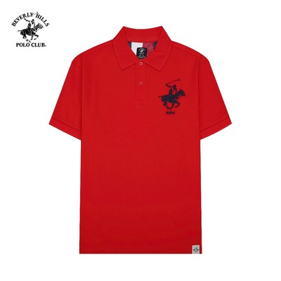 Beverly Hills Polo Club - Áo polo Ngắn tay Nam Regular Fit Đỏ Trơn -  BHPC PMRSS24TL010
