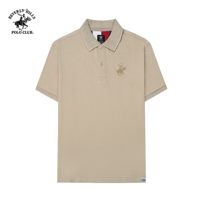 Beverly Hills Polo Club - Áo polo Ngắn tay Nam Regular Fit Nâu Trơn - BHPC PMRSS24TL007