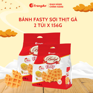 Combo 2 túi bánh Fasty sợi thịt gà thơm ngon dinh dưỡng, bữa ăn dinh dưỡng tiện lợi, sản phẩm chính hãng