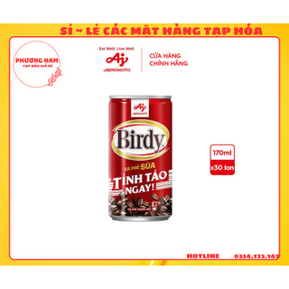Thùng 30 lon cà phê birdy® sữa 170ml/lon