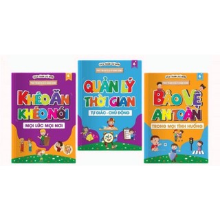 Sách - Combo 3 cuốn: Khéo ăn Khéo nói, Bảo vệ An toàn, Quản lý Thời gian (trẻ từ 4-14 tuổi)