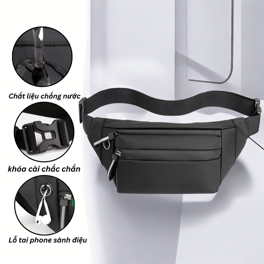 Túi bao tử nam nữ siêu nhẹ TC007 chống nước,đường may tỉ mỉ bền bỉ, tính thẩm mĩ cao