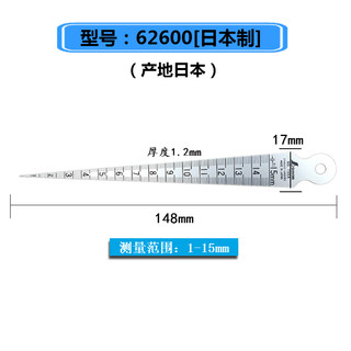 Thước đo khe 15, 30mm shinwa 62600, 62605