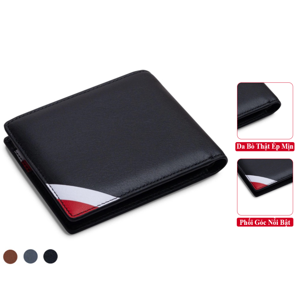 Ví Nam Da Bò Sáp Dáng Ngang Cao Cấp Vicenzo Bh 1 Năm Lỗi 1 Đổi 1. Bóp Nam Da Bò Thật Nhiều Ngăn Vndt03