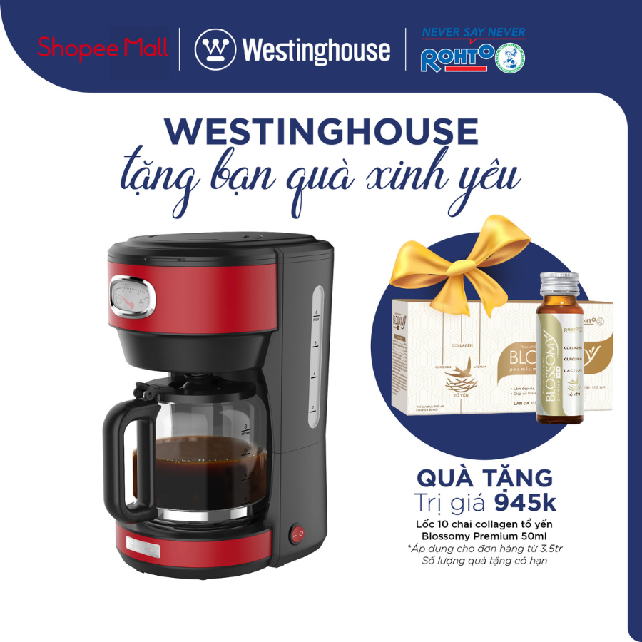 Máy pha cà phê retro Westinghouse 1.25L WKCMR621 5 màu cá tính