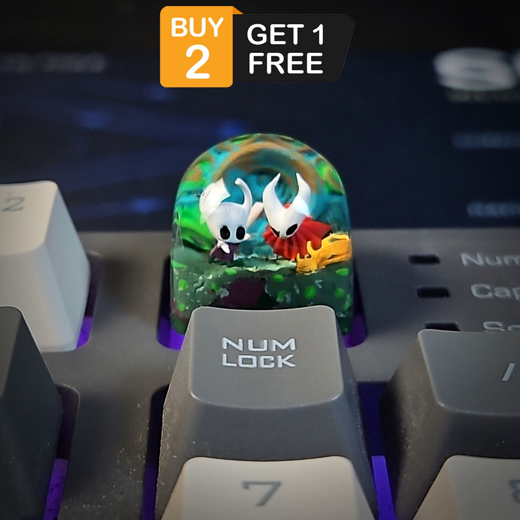 Keycap Hollow, nút bàn phím cơ, nút phím hollow knight, hornet, knight & hornet, phím cơ SA