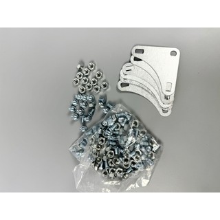 Ốc và ke góc và dụng cụ lắp kệ, thanh V lỗ