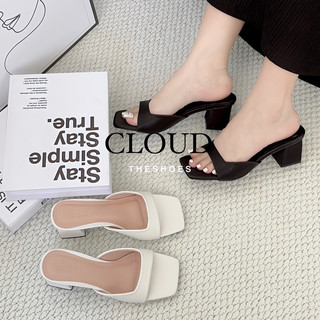 Giày cao gót 5cm mũi vuông quai bầu – Cloud The Shoes