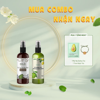 Combo dầu xịt bưởi tinh dầu dừa non mộc ân haircare 120ml & dầu xịt bưởi tinh dầu chanh vàng an thảo 120ml