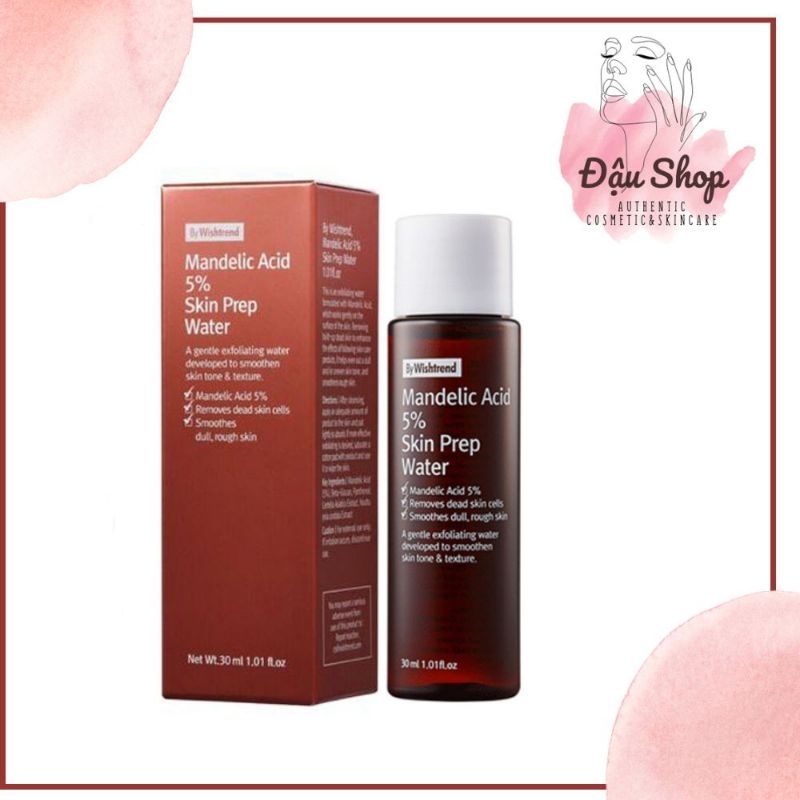 Nước hoa hồng BY WISHTREND MANDELIC ACID 5% SKIN PREP WATER 120ML