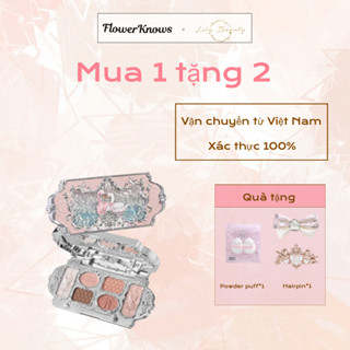 Việt Nam có hàng!!Mua thì tặng quà 2+ !!Flower knows Bảng Phấn Mắt swan ballet Sáu Màu Sắc Hiệu Ứng Mịn Màng Lâu Trôi
