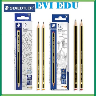 Hộp 12 cây bút chì staedtler 120 hb/2b i bút chì đức noris art no-120 sọc vàng đen