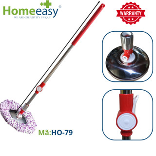 Cây Lau Nhà Xoay 360 Độ Homeeasy HO-79 - Cây Dài 146cm, Mâm, Cổ Inox