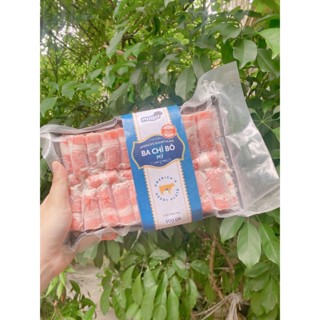 Ba Chỉ Bò Nhập Mỹ/ Canada (tùy đợt) 500gr thả lẩu ngon, hàng tỉa mỡ, tuyển chọn từng khay, cam kết không độn vụn