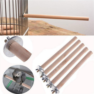 1 thanh gỗ đứng gắn lồng chim vẹt