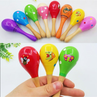 Xúc xắc gỗ đầu tròn dễ thương cho trẻ sơ sinh đồ chơi xúc xắc lục lạc bằng gỗ