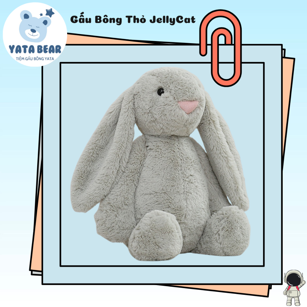 GẤU BÔNG JELLYCAT YATABEAR, THỎ JELLYCAT, THỎ BÔNG JELLYCAT, Thú Nhồi Bông Thỏ Hoạt Hình Chất Liệu C