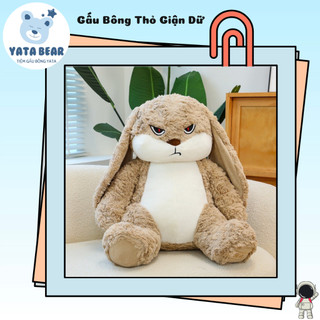 Gấu bông thỏ giận dữ dễ thương thú nhồi bông thỏ cute đồ chơi thú bông