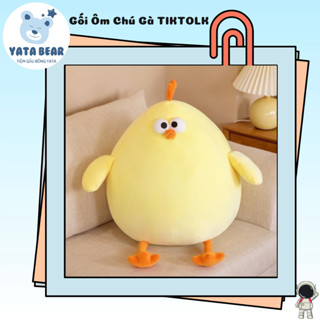 Gấu Bông Gà Bụng Bự Lông Mềm Mịn-Gà Mập Tròn Nhồi Bông 40 cm Cao Cấp Làm Gối Tựa (YATA BEAR)