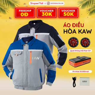 Áo Điều Hòa KAW Pin Khỏe Chạy 12-15H, Quạt Mát, Chống Nắng Nóng, An Toàn Cho Người Lao Động