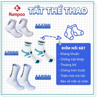 Combo pack 5 đôi tất vớ cầu lông VS basic cổ cao, cổ lửng thoáng khí, chống trượt chạy bộ, bóng đá, bóng rổ, quần vợt