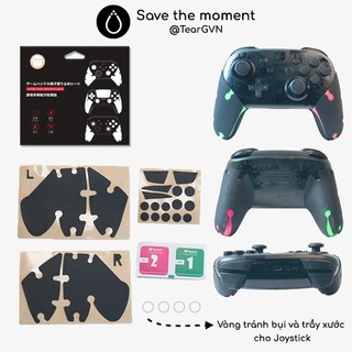 Bộ miếng dán chống trơn trượt và thấm hút mồ hôi Akitomo cho tay cầm Switch Pro Controller