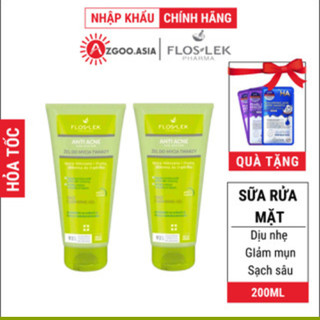 Sữa Rửa Mặt Floslek Giảm Dầu Mụn, Dịu Nhẹ Antibacterial Face Cleansing Gel 200ML