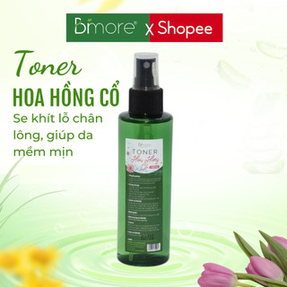 Toner hoa hồng Bimore giúp cân bằng PH, dưỡng da mềm mịn, căng ẩm, làm sạch da 150ml