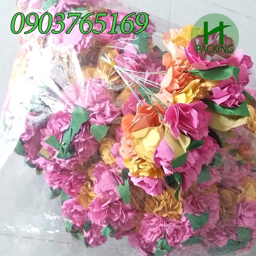 Hoa giấy trang trí heo quay cúng